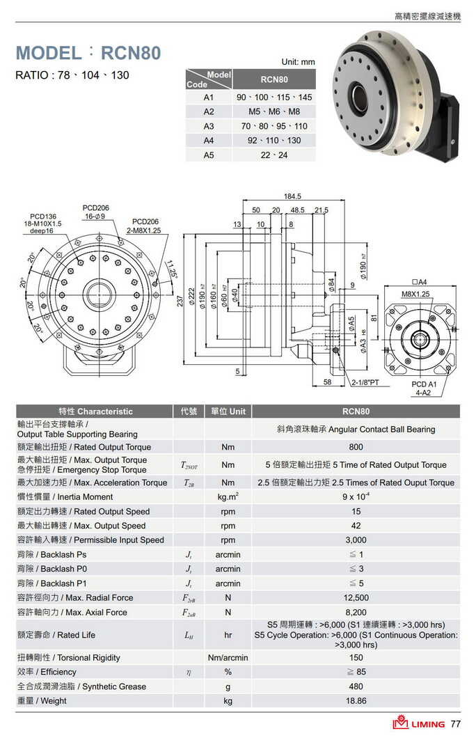 臺(tái)灣擺線減速機(jī)型號(hào)大全